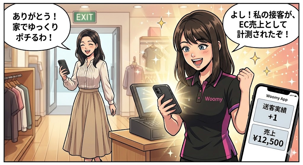 店舗スタッフの接客がEC売上に繋がる
